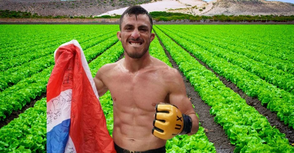 Edgar Delgado divide su vida entre dos pasiones la MMA y la agricultura.Canva/La República