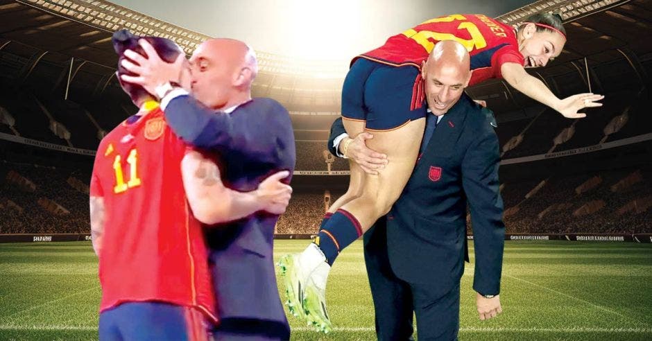 Luis Rubiales sigue en el ojo del huracán por el polémico beso. RFEF/La República