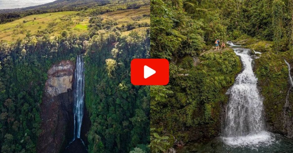 Conozca la majestuosa salto de agua alajuelense.Fotos de Cascadas Pozo Azul.Canva/La República