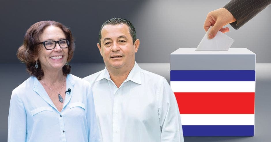 Patricia Mora, candidata del Frente Amplio, y Mario Vargas, aspirante del PLN, reconocen la importancia estratégica de la alcaldía josefina de cara al 2026. Cortesía/La República.