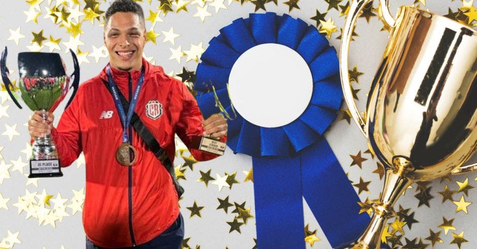 Randy Lizano se coronó como el goleador del torneo.Canva/La República