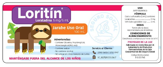 antihistamínico loratadina recetado pacientes alergias será fabricado laboratorio productos farmacéuticos ccss