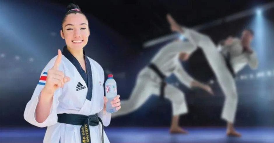 María Paula Salas es la novena en poomsae en el mundo.Canva/La República