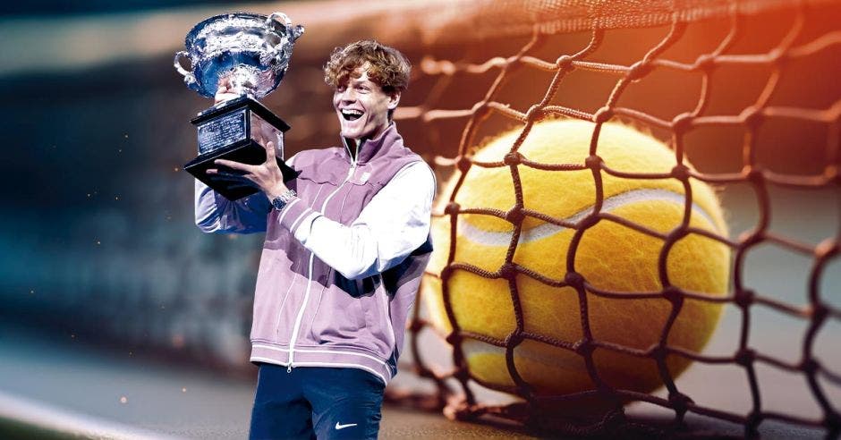 Jannik, nacido en la región de Val Fiscalina al norte de Italia, un valle repleto de nieve, es el primer representante del tenis italiano que se consagra en Melbourne.