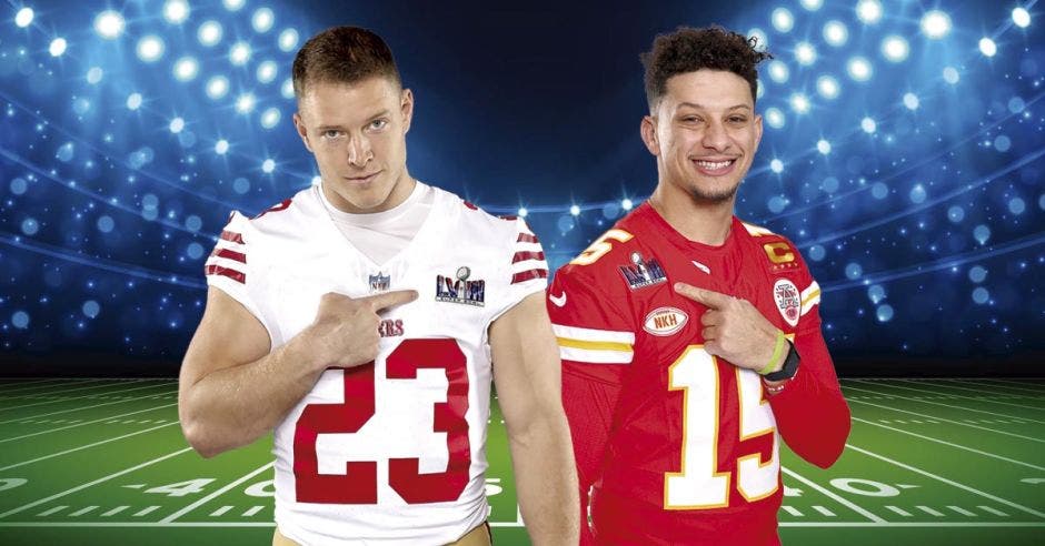 Brock Purdy de los 49ers y Patrick Mahomes de los Chiefs. NFL-Canva/La República