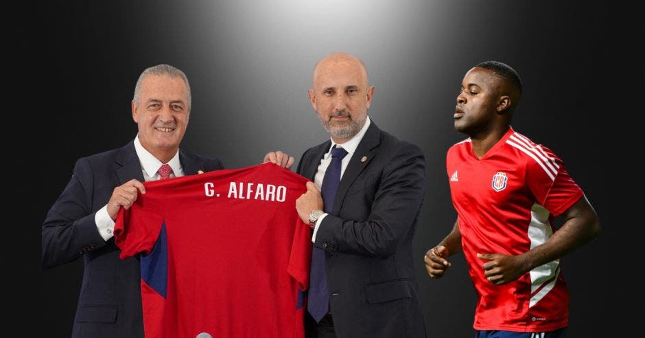 Gustavo Alfaro, Osael Maroto y Joel Campbell.