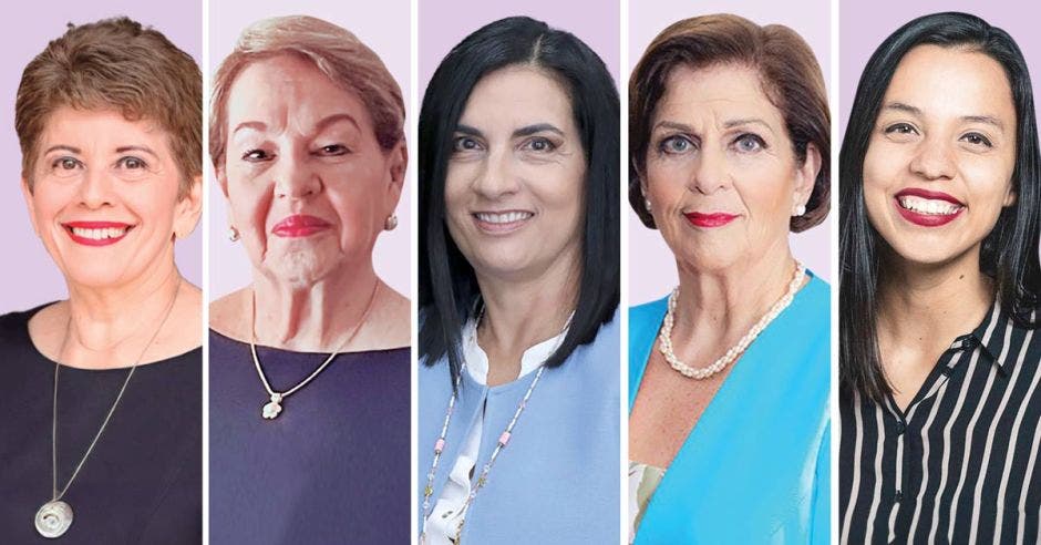 Marta Acosta, Gloria Navas, Marta Esquivel, Pilar Cisneros y Sofía Guillén, son las mujeres que más han destacado en el ámbito político en el último año. Cortesía/La República.