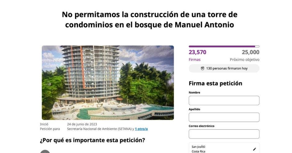 El desarrollo inmobiliario por parte de Islas Manuel Antonio no solo afectaría la belleza escénica del lugar, sino que también pondría en riesgo a especies en peligro de extinción, según los detractores. Cortesía/La República.